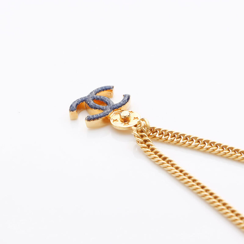 CHANEL Blue Logo Necklace - Picture 4 of 9